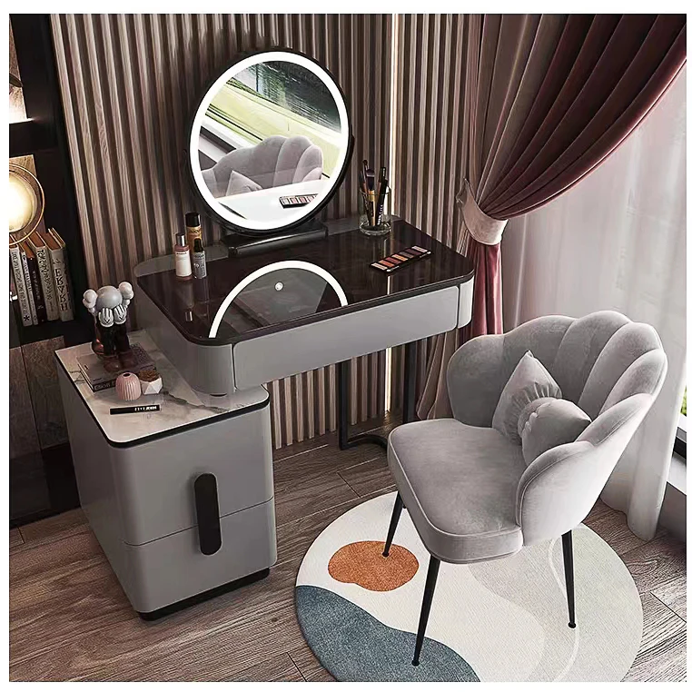 Luxury Bedroom Dressing Table Household Cabinet Makeup Table Modern Simple Makeup Table With Smart Mirror