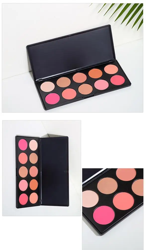 OEM natural customized palette blush private label cosmetics 10 colors makeup blusher