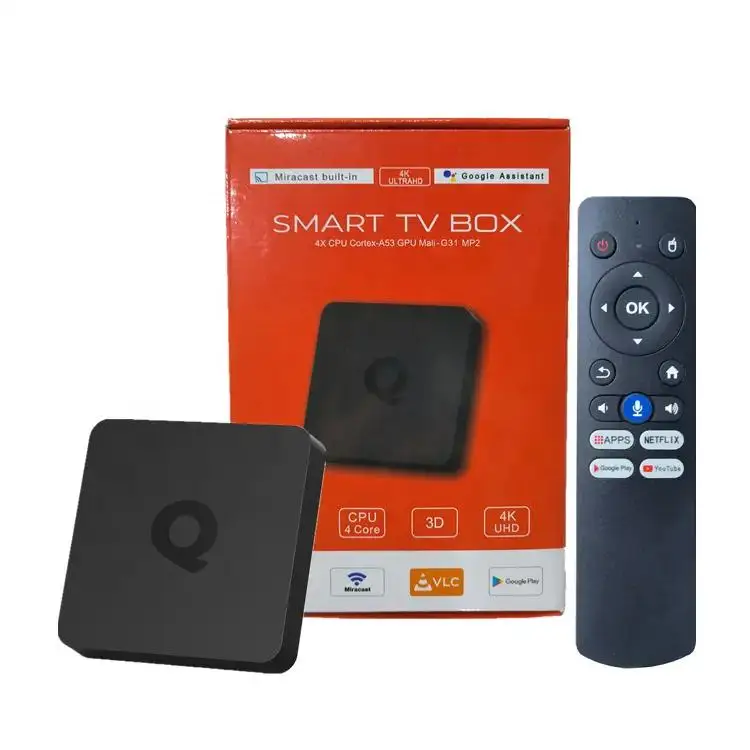 2023 Tv Box Android 10 Q1 ATV Allwinner H313 with BT Voice Remote Quad Core 5G Wifi 4k 2GB 16GB smart tv android box Set-Top Box