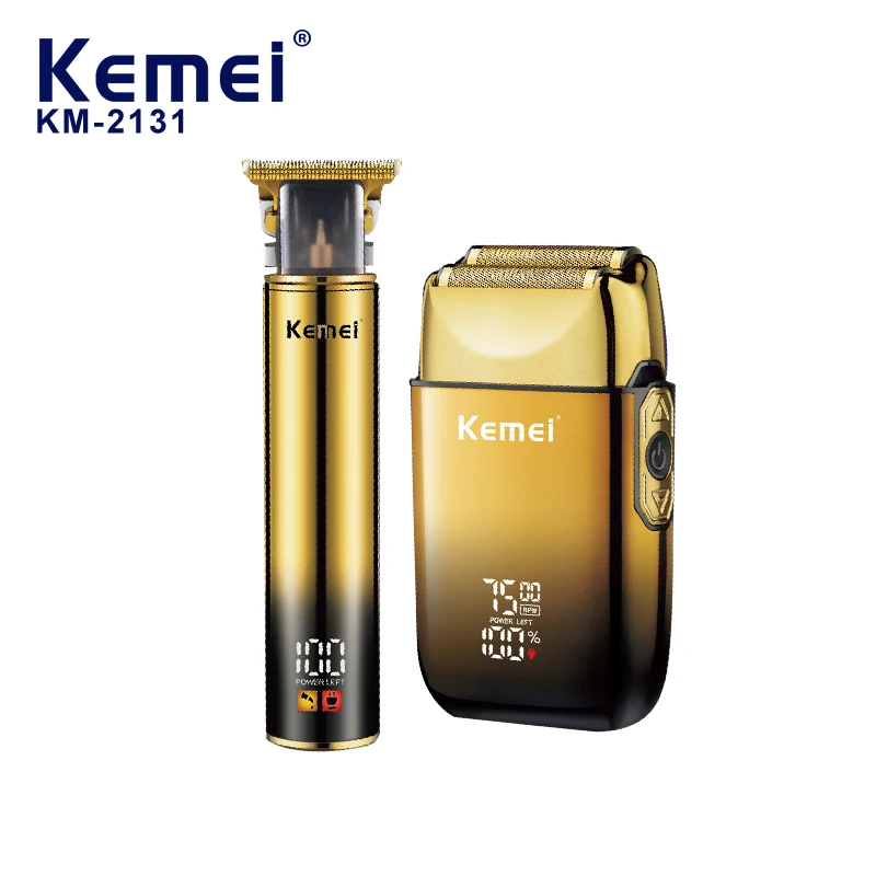 USB Rechargeable Barber Machine Set Barber Trimmer set KM-2131 Cordless Hair Cutter Electric Shaver & Bldc Barber Trimmer