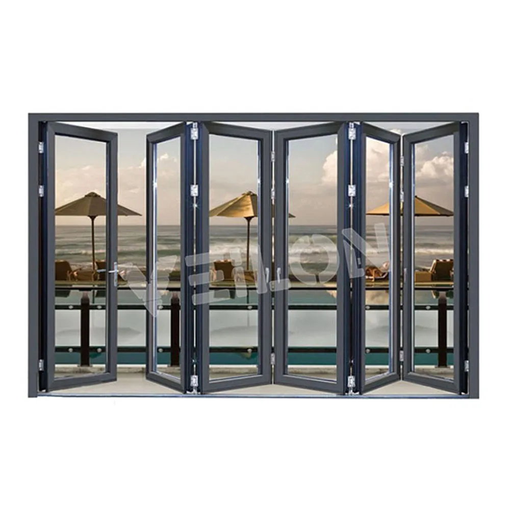 Hurricane Impact Folding Glass Door Sliding Folding Glass Doors Bi Fold Patio Doors