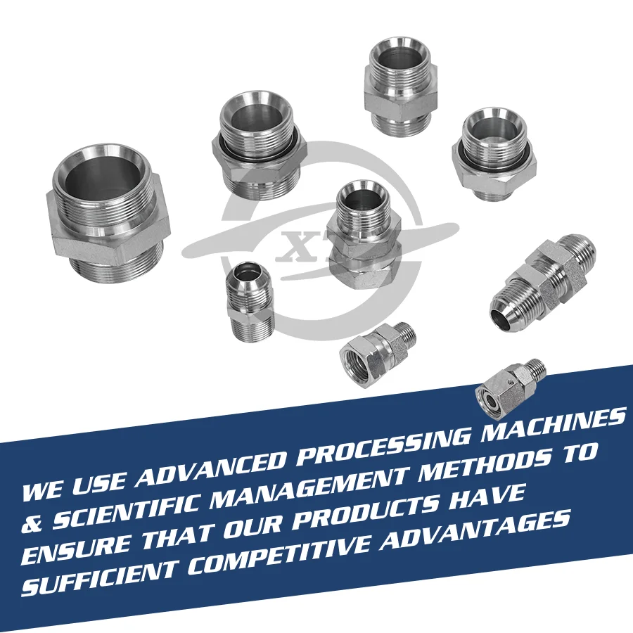 factory wholesale hydraulic flare male female pipe fitting 2NJ hex hydraulic straight union nipple