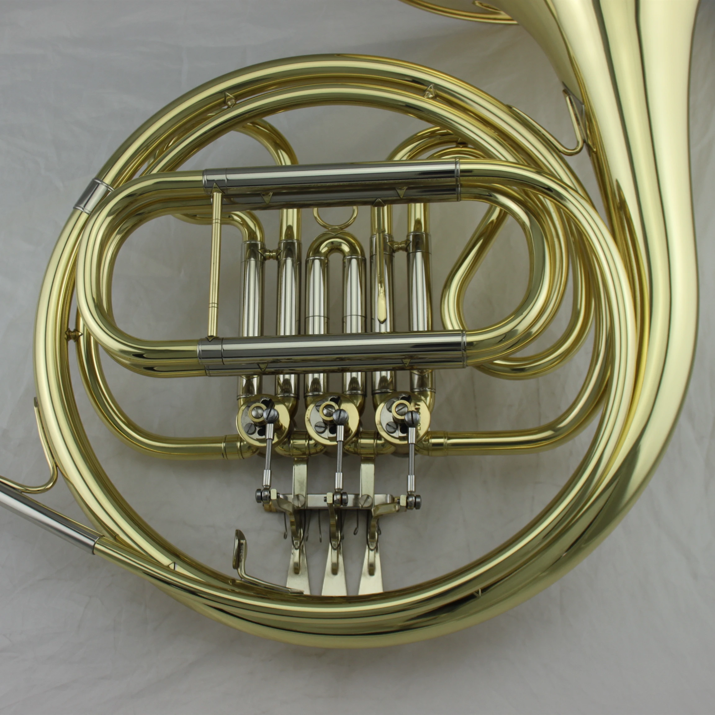 French Horn F key  Gold lacquer Brass body Cupronickel tuning pipe