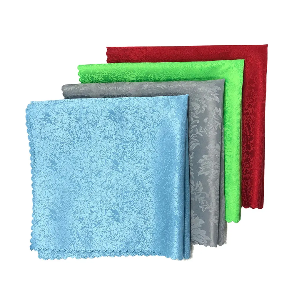 Olive Green Jacquard Napkin Damask Pattern Washable Polyester Dinner Napkins for Holiday Dinners Weddings Parties and Banquets