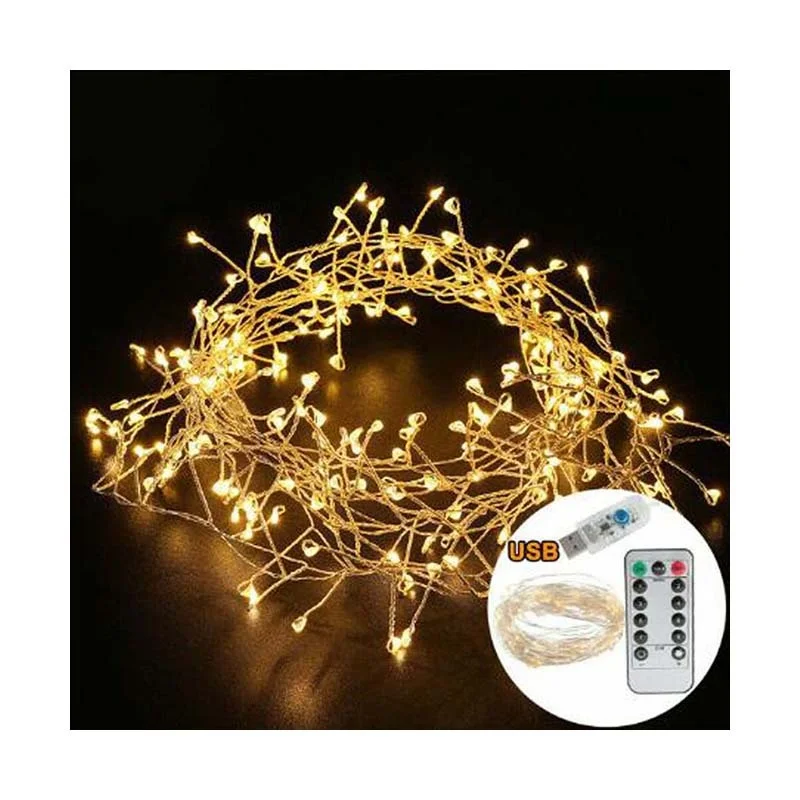 Firecracker Light String Romantic Wedding Centipede Foot Copper Wire Christmas Holiday Decorative Lantern