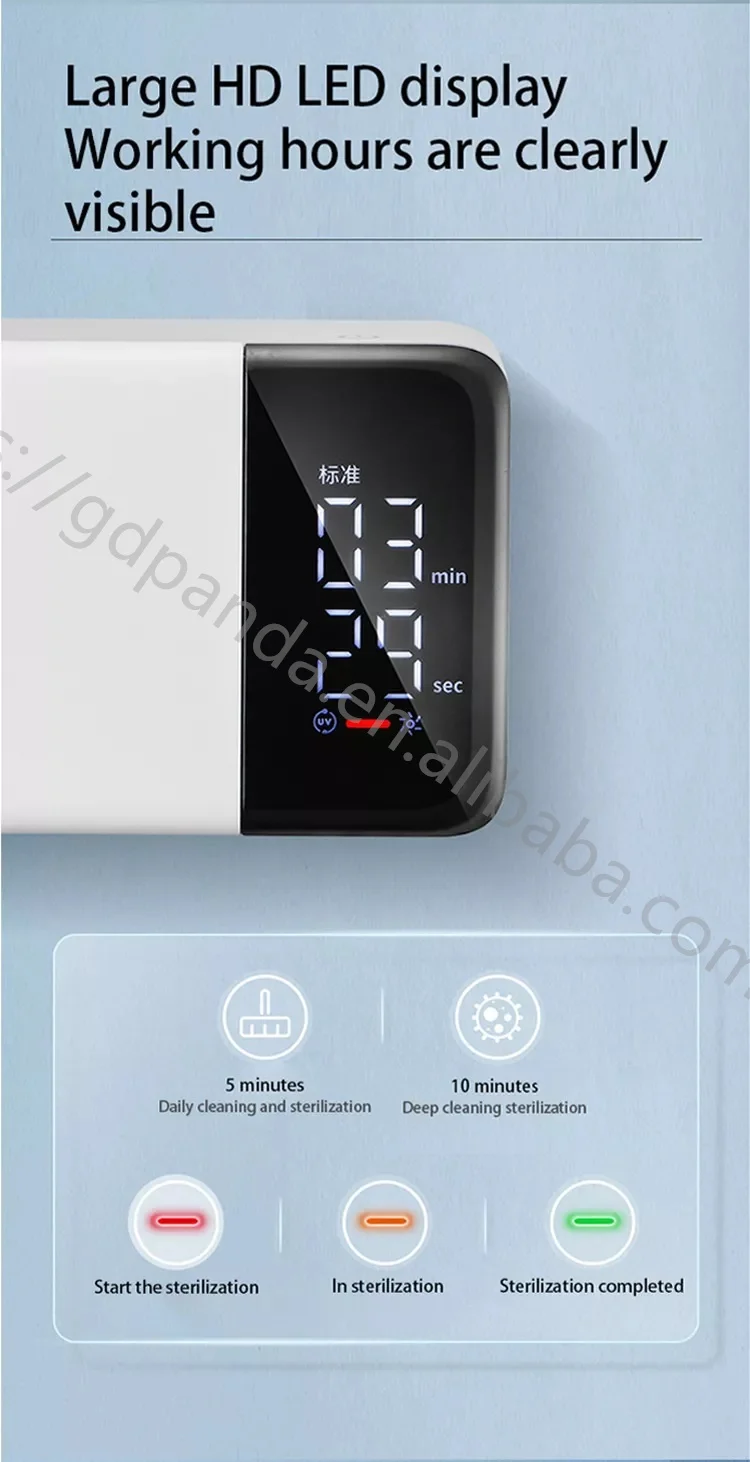 Slide cover open desig Wholesale Portable Uva Uvc Electric Toothbrush Sterilizer With Fan Mini Gift Toothbrush Sterilization Box