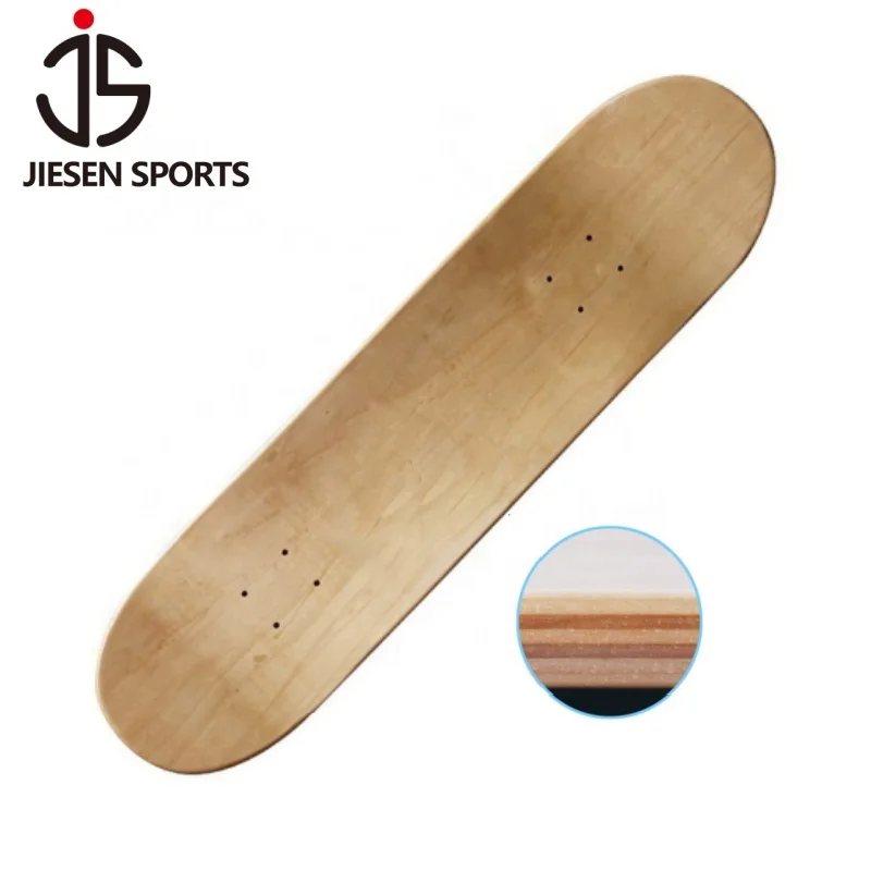 JIESEN Hot Sale Skateboard Cheapest Double Kick Maple Skate Board  With Professional Skateboard Factory Custom Deck Skateboard