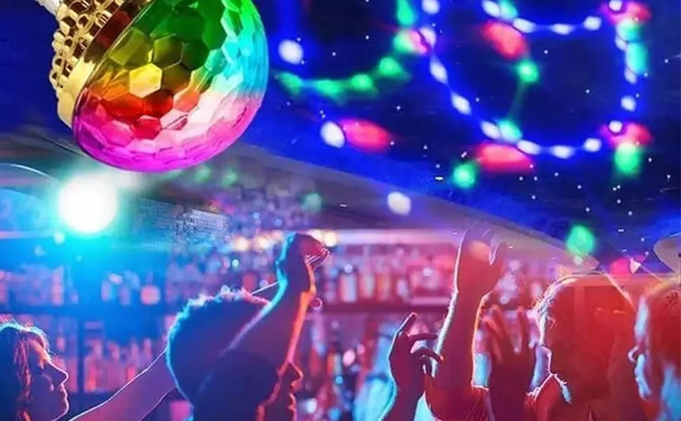 colorful rotating magic ball light