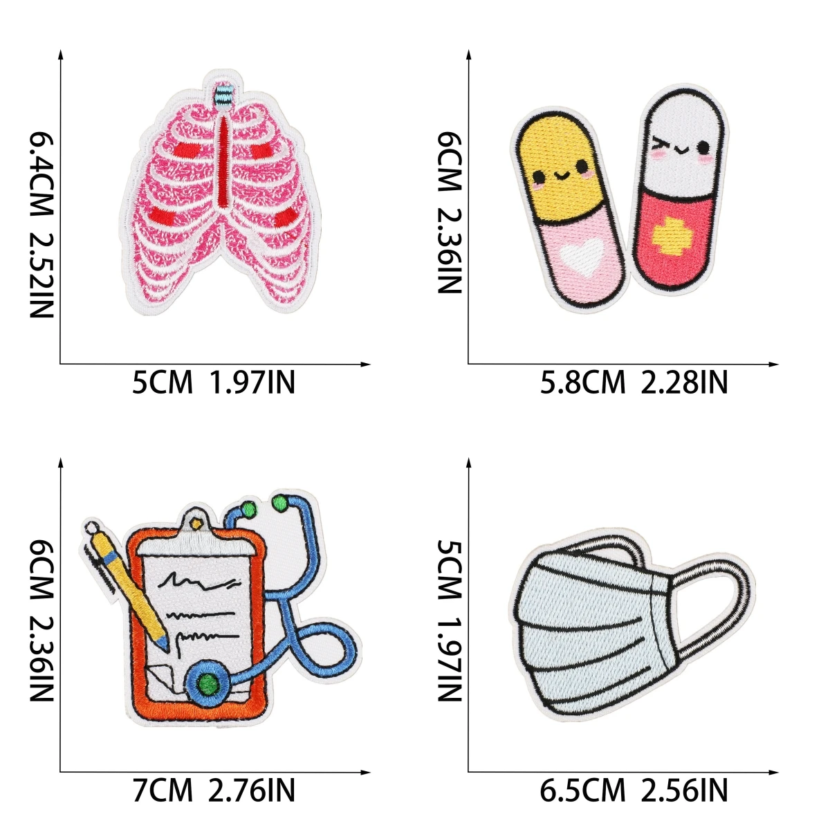 Новое поступление креативные медицинские товары тканые нашивки с вышивкой из железа для одежды шляпы