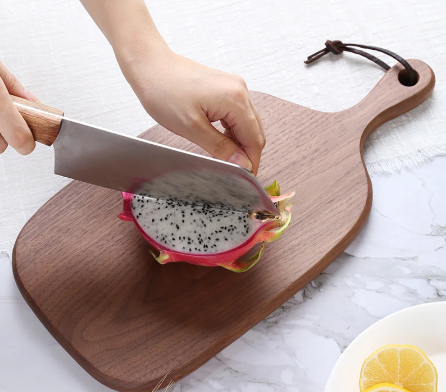 Brown Large Acacia Wood Pizza Peel/Cutting Board/Serving Tray/Paddle Serving Boards with Handle for Pizzas,Vegetables& Chees