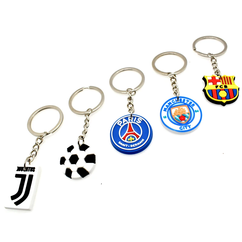 Pvc Football Helmet Keychain Soft Rubber Colorful Football Keychain Portable Football Team Logo Keychain