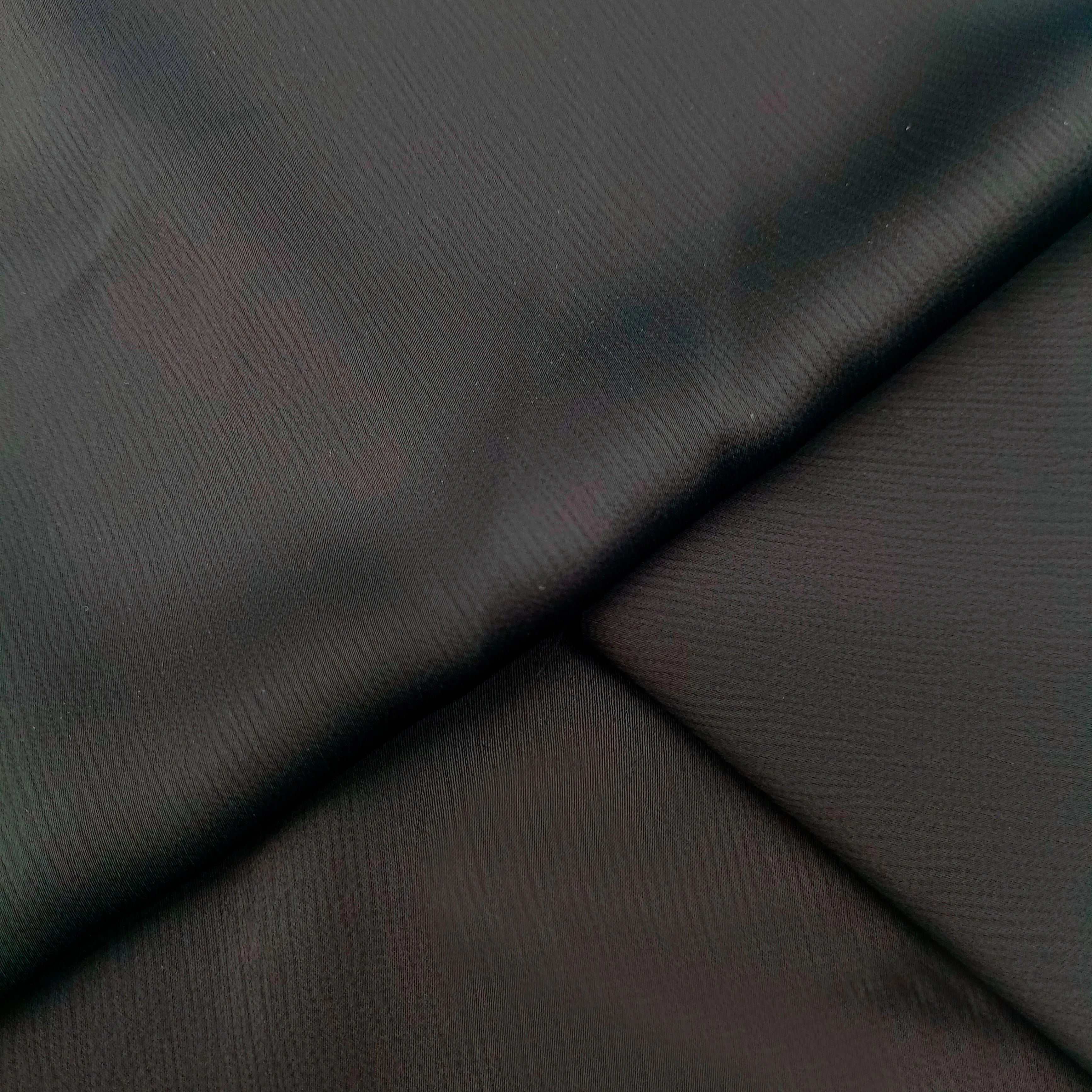 Dubai Muslim 100% Polyester Chiffon Black Turkey Abaya Dress  Ant Crepe Fabric