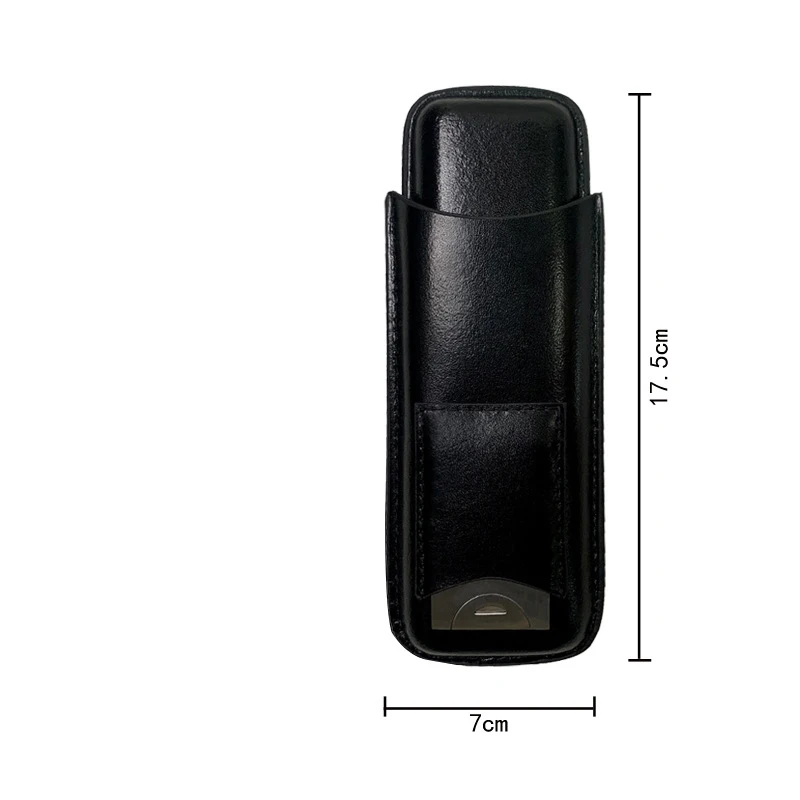 Portable Mini PU Cigar Humidor 3 Tube Cigar Humidor with Cigar Cutter Cigarette Accessories