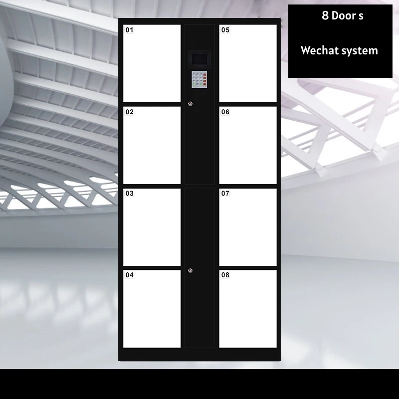 Public Suitcase Electronic System 8 door smart electronic locker with English system storage cabinet