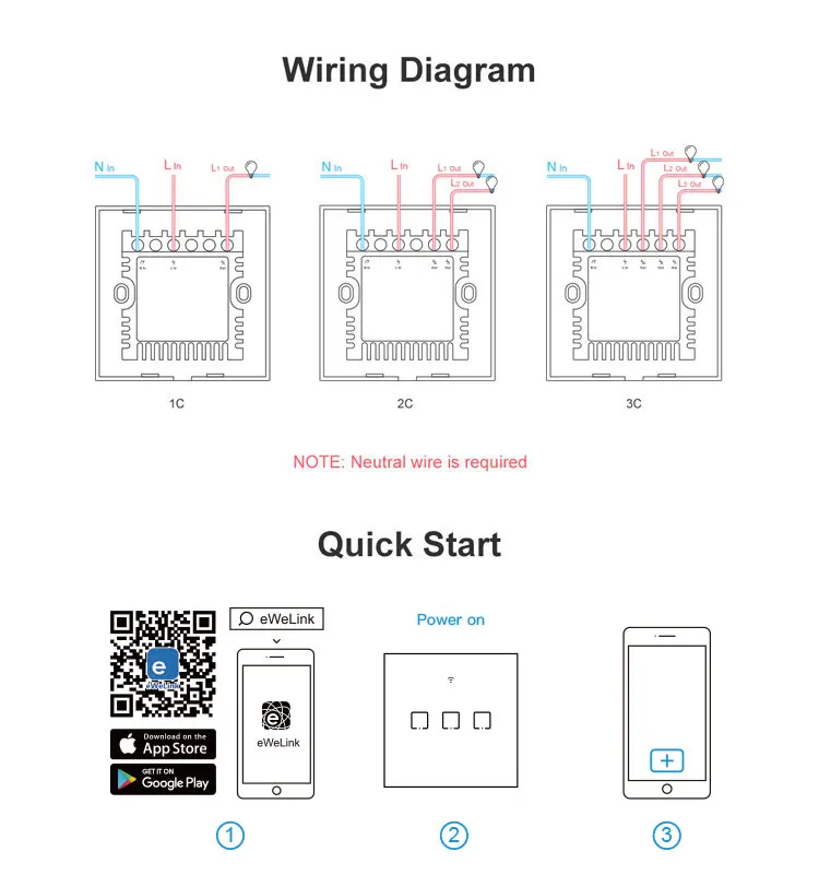 Sonoff T0 T1 T2 T3 Series 1 gang 2 gang 3 gang WiFi RF Smart Touch Wall Switch With EU US UK plug Standard