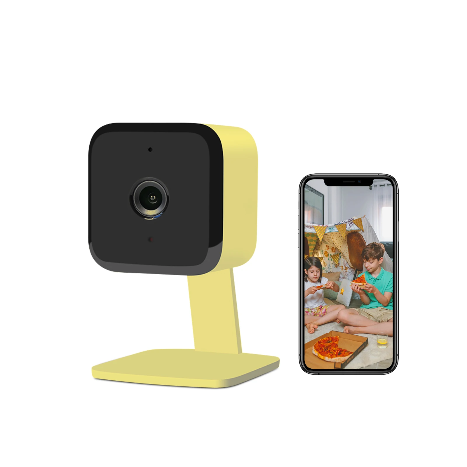 JideTech мини-квадратная IP-камера с разрешением 3 МП со слотом для SD-карты поддержкой интеллектуального обнаружения движения