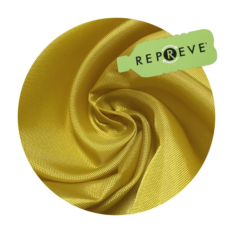 100% повторно полиэфирная тафта 190t самые дешевые цены тафтяная ткань подкладки пользовательские сток из водонепроницаемого материала для вторичной переработки ткань