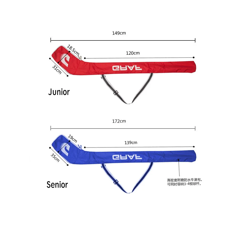 Custom portable large capacity Adults Senior Youth Sports Indoor Outdoor field ice hockey sticks bag cricket racket bag