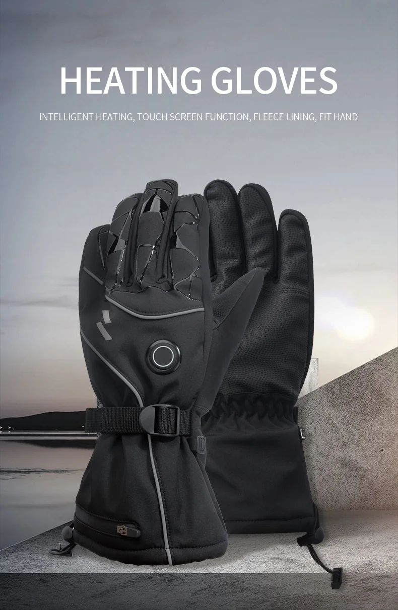 Heated Rechargeable Battery Snowboard Motorcycle Racing Cycling Freezer Winter gloves custom for women