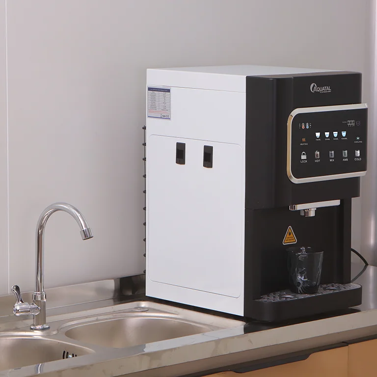 Chinese Stainless Steel Countertop RO Water Cooler Electric Water Dispenser for Hot Cold Water Stand Installation Household Use