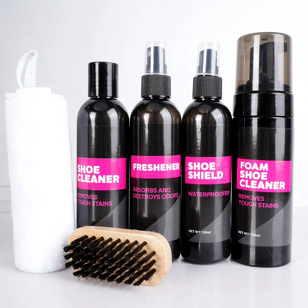 Single Bottle Set with Custom Logo Waterproof Sneaker Cleaner Kit Featuring Leather Conditioner to Remove Shoe Stains Deodorant