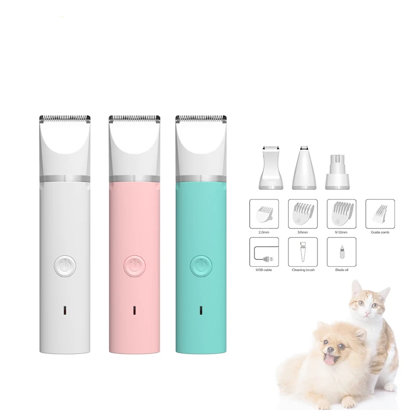 Wholesale 4 In 1 Professional Animal Pet Hair Trimmer Shaver Cordless Pet Grooming Clipper
