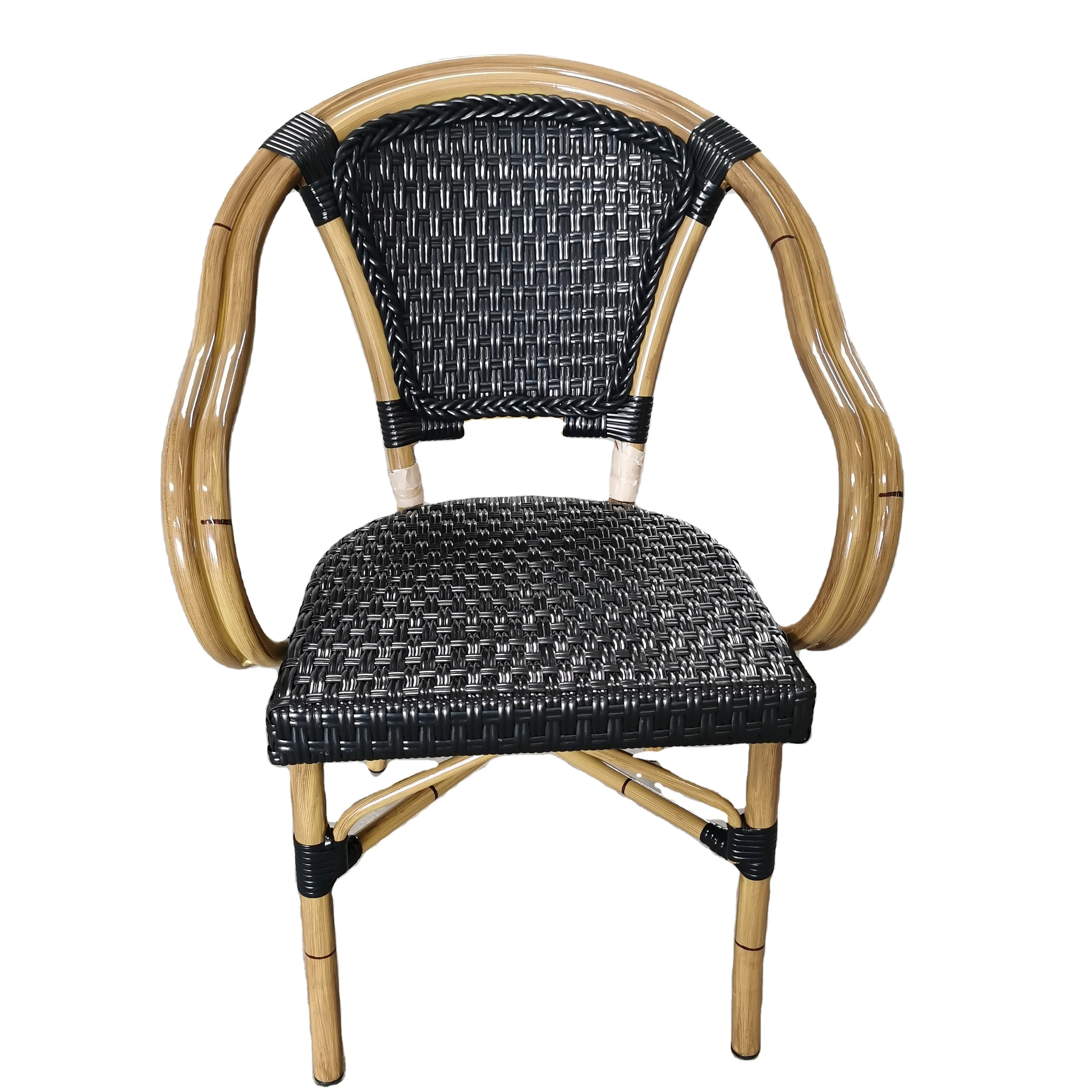 Bamboo Frame Rattan Chair Bistro Chairs Cafe Furniture Chairs