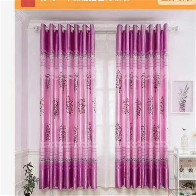 China Cheap Blackout Polyester Embroidered Printed Shade Window Curtains For Home And Hotel