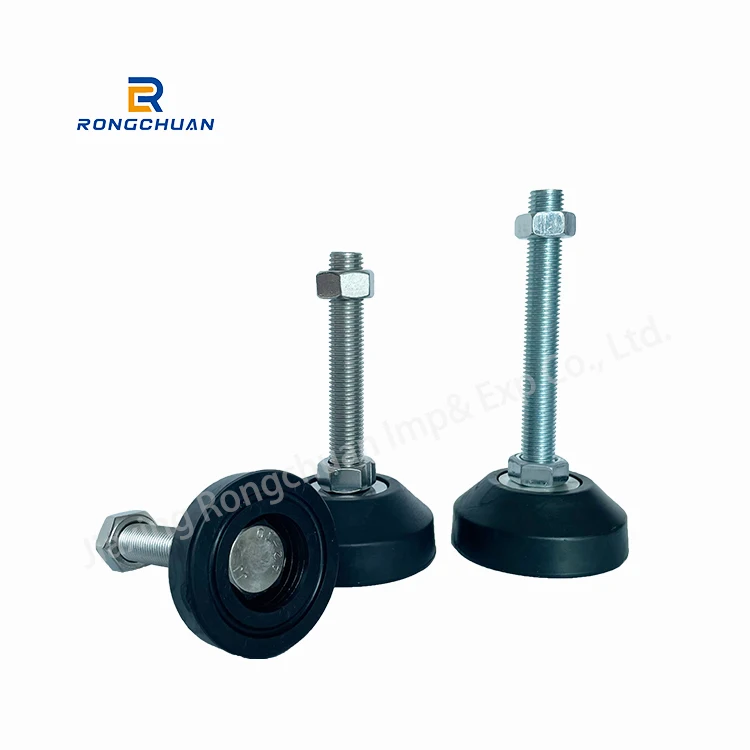 M12 Universal Adjustable Feet Working Table Rubber Flat Bottom Cast Iron Shockproof Galvanized Foot Cup