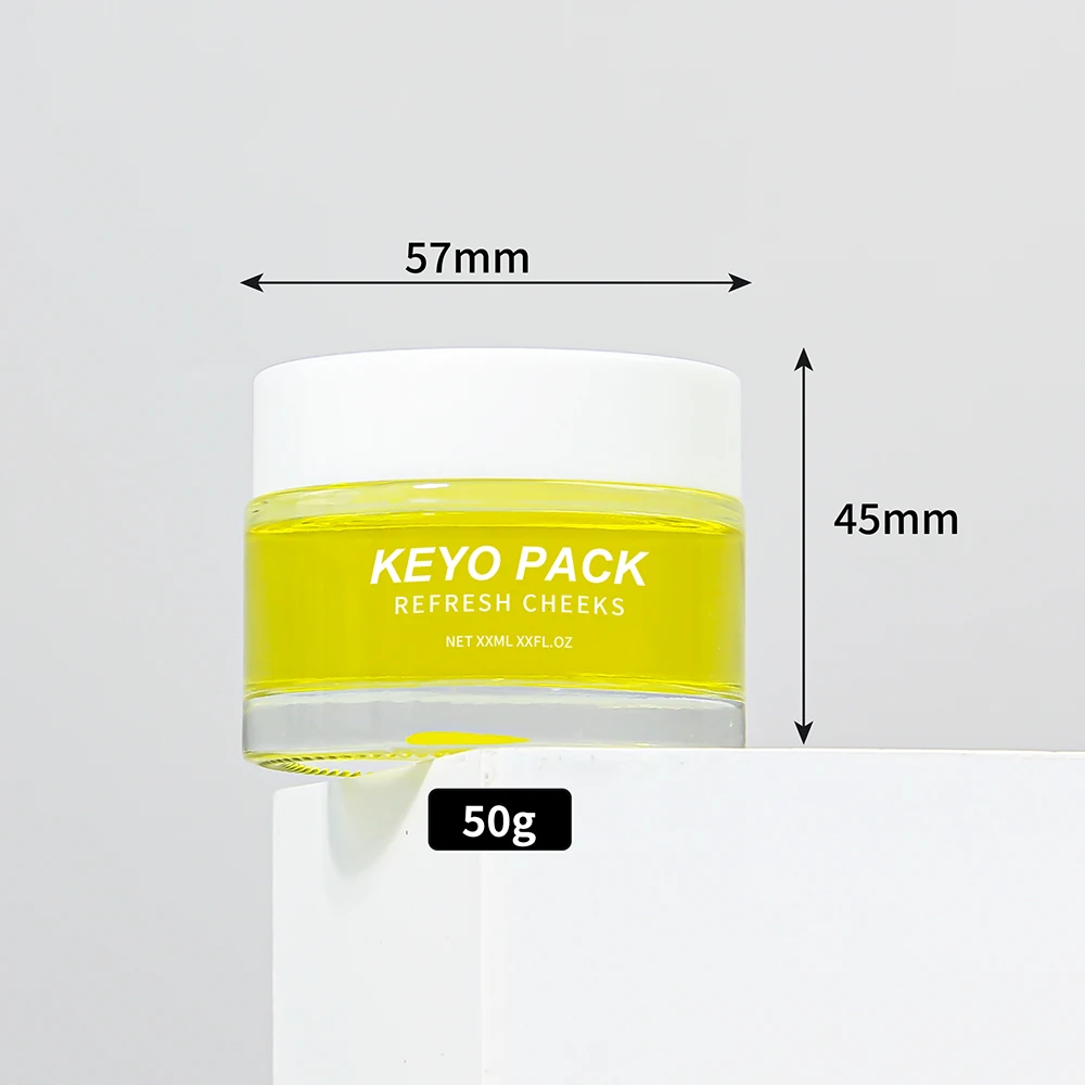 20g 30g 50g Glass Cream Container Custom Frosted Glass Jar Skincare Cream Packaging Face Cream Jar With White Lid