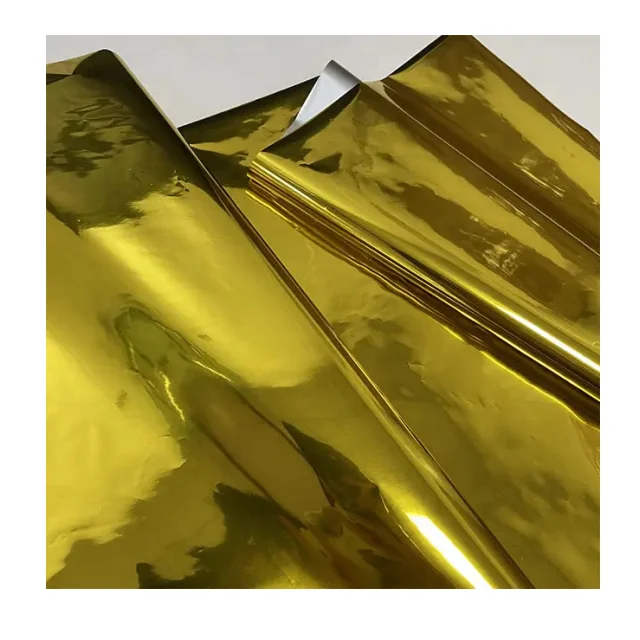 PET 12 microns wet lamination metalized gold film