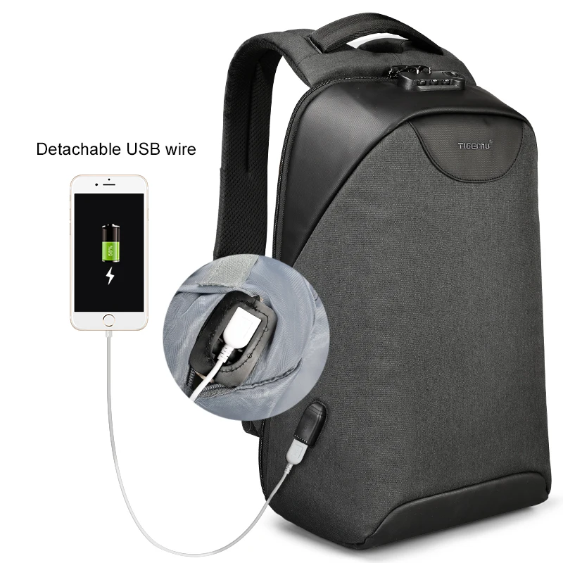 Tigernu T-B3611 manufacturer waterproof anti theft business bagpack back pack laptop backpack with tsa zipper lock