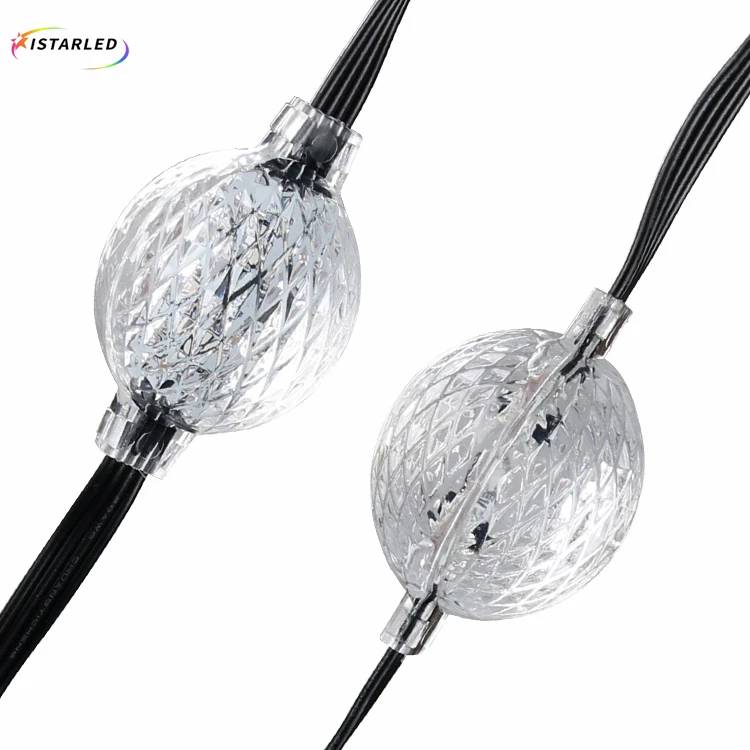 dc24v spi k-1000c 35mm rgb pixel Ball String Light 3D RGB LED Pixel Ball