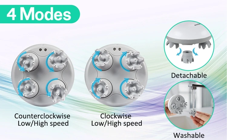 Hot Relieve Stress And Pain Cordless Headache Reduce Stress Electronic Head Massager