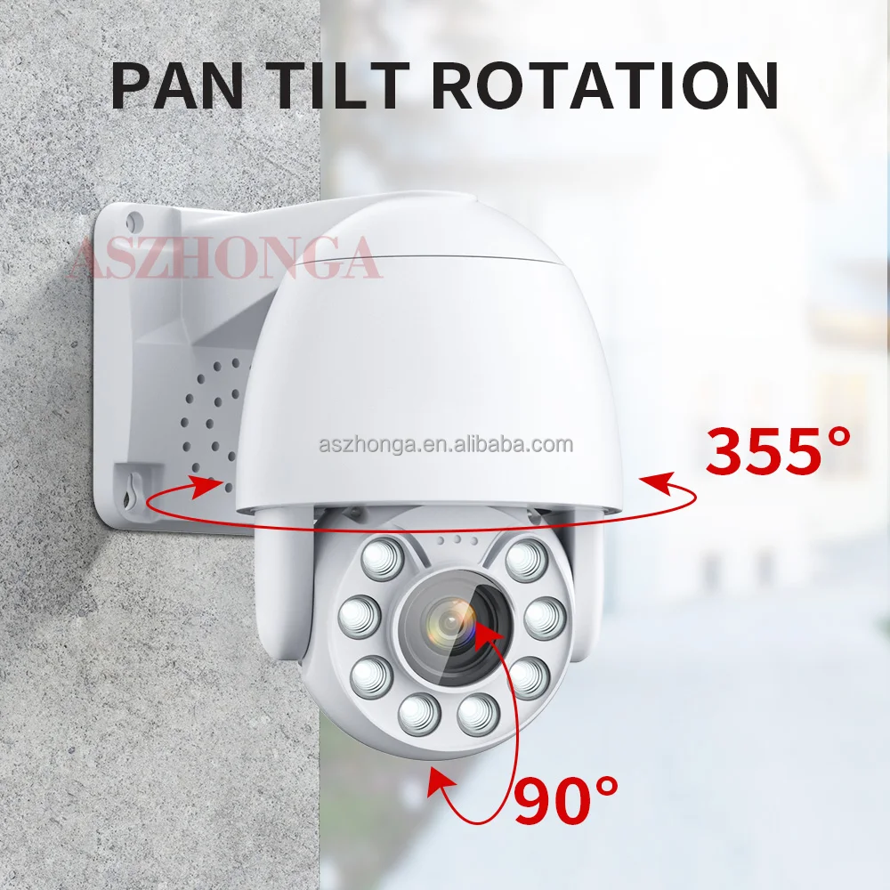 5MP 48V POE Security IP Network Camera Outdoor HD 5X Zoom PTZ  CCTV Surveillance Cam Night Vision H.265
