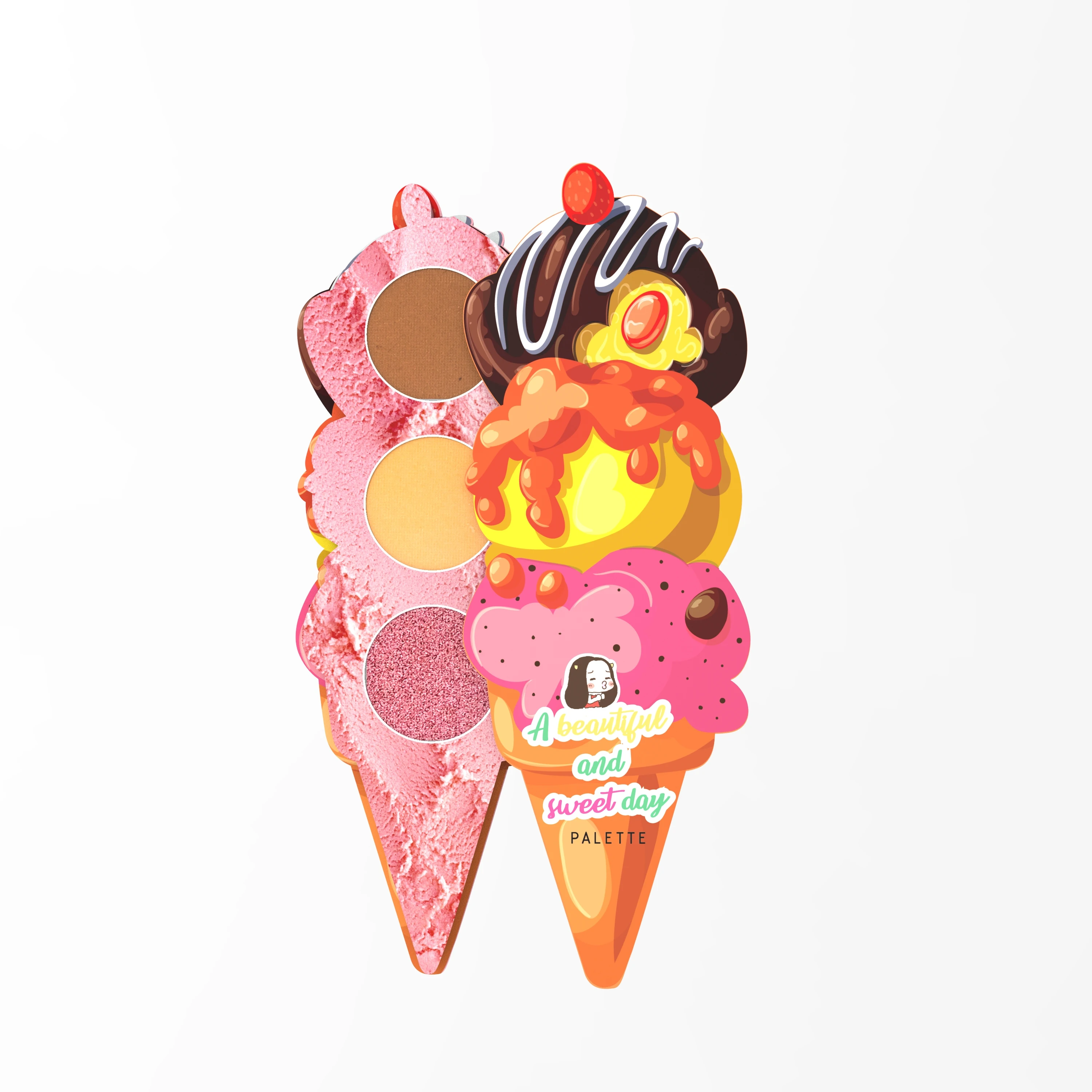 Quality Assurance Custom Shape Makeup Eyeshadow Palette Oem Empty Palette Packaging With Eyeshadow