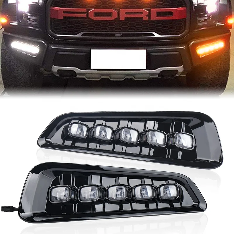 OVOVS Hot sales 12V for Ford Fog Lights LED Fog Lights with Switchback DRL Turn Signals for Ford F150 2017 2018 2019 2020