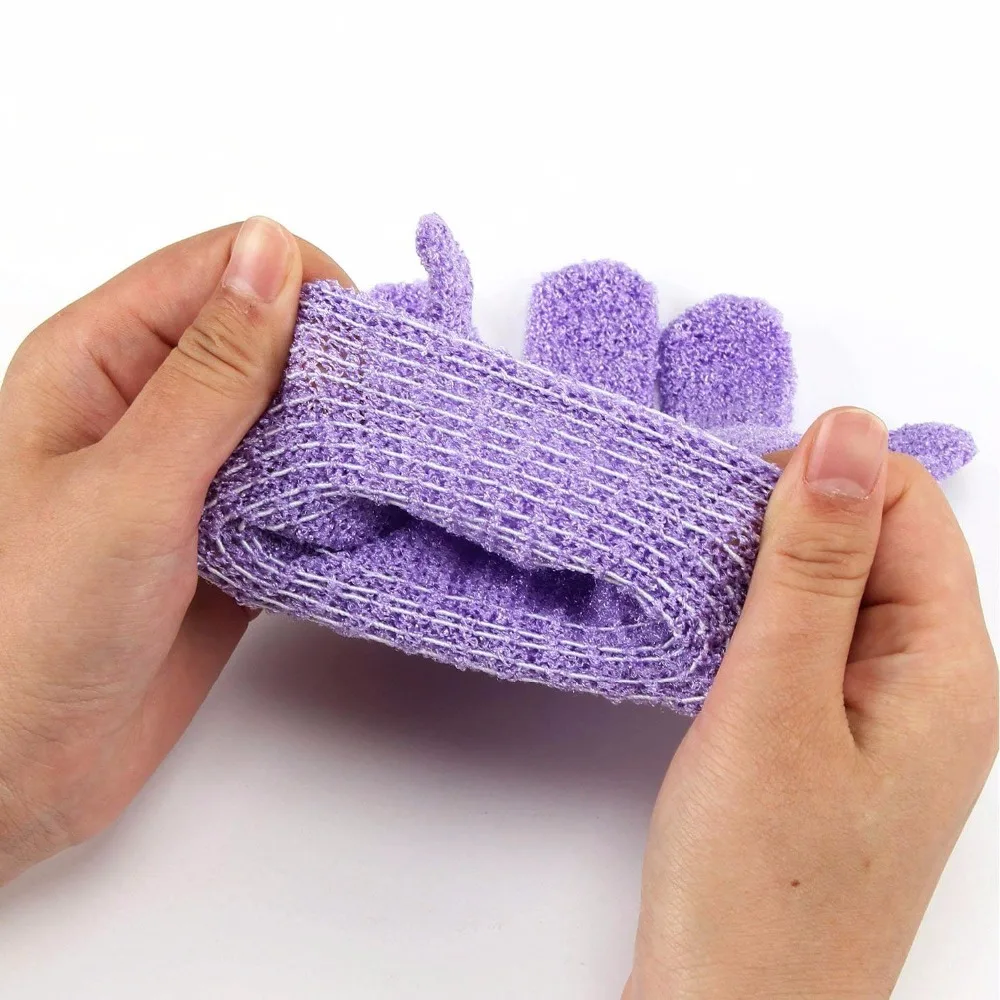 Beauty Skin Shower Scrubber Mitt Double Sided Exfoliating Bath Gloves for Women Men
