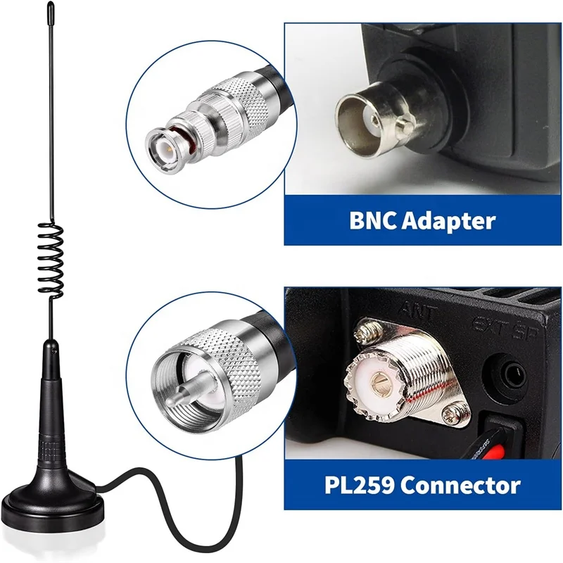 Cb Car Antenna 1.8dBi 27MHz With Magnetic Mount And Coaxial Cable Mobile Car Truck Radio Antenna