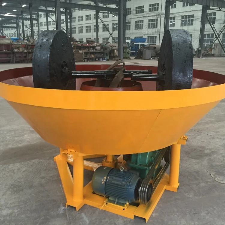 1200 double wheel wet gold mill manganese molybdenum copper mill China wet pan mill