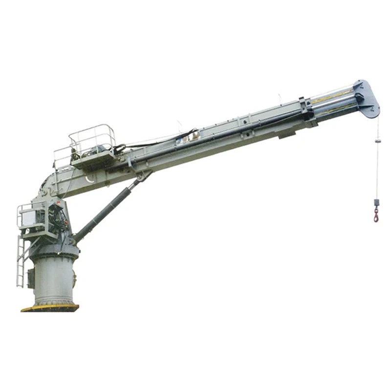 Factory price marine stiff boom crane for cargo 6 ton 8 ton straight lifting crane yacht telescopic deck crane