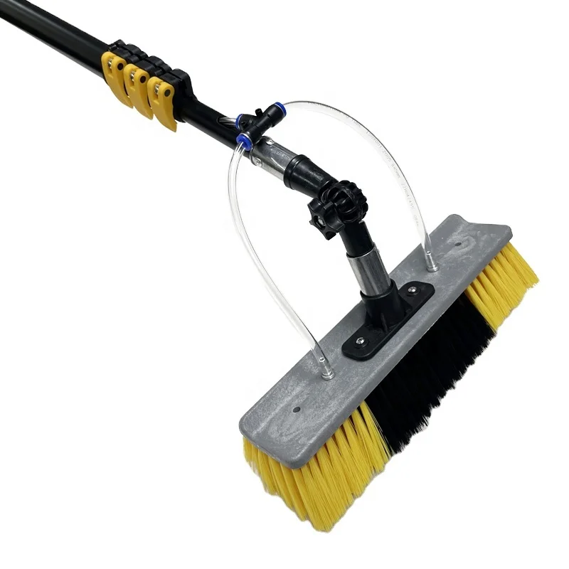 Lightweight Window Cleaning water fed telescopic pole Solar Panel Wash Brush