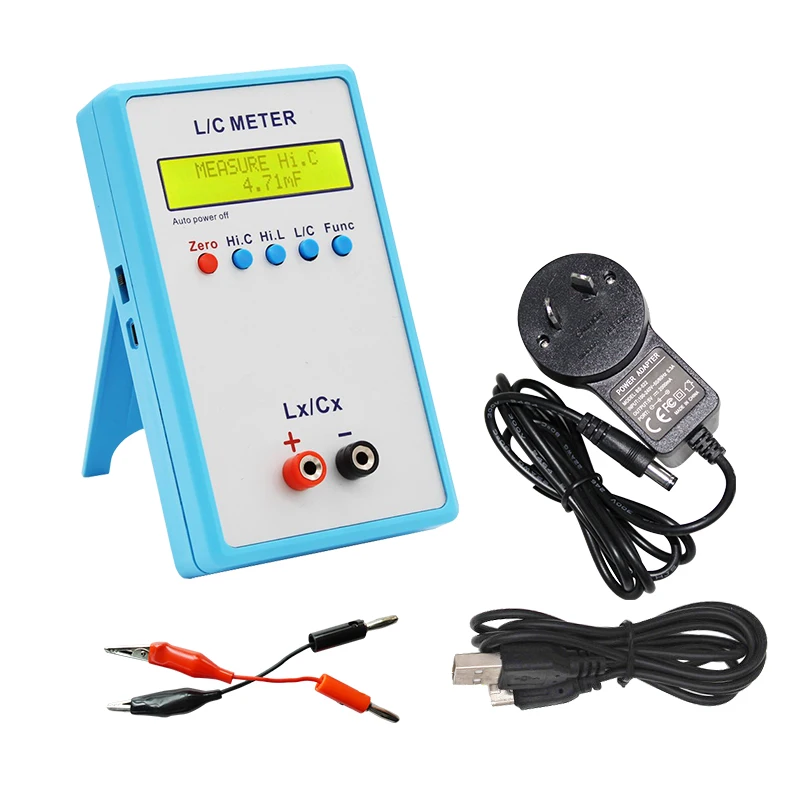 
JUNCTEK portable LC-200A 1pF-100mF 1uH-100H capacitance inductance meter with AU power adapter 