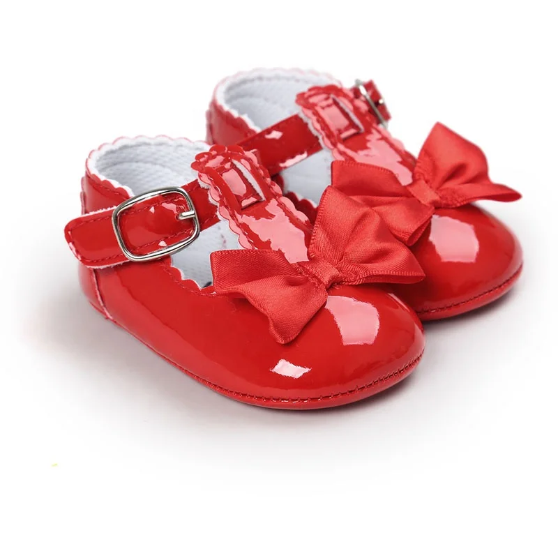 WONBO Newborn Baby Girls Shoes Lovely Bow Toddler First Walkers shoes Baby moccasins Baby Ballet Dress mary jane Shoes