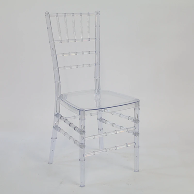 Polycarbonate Acrylic Wedding Chair with Cushion Clear Crystal Tiffany Chair with Pillows Plastic Chiavari Chair for Event