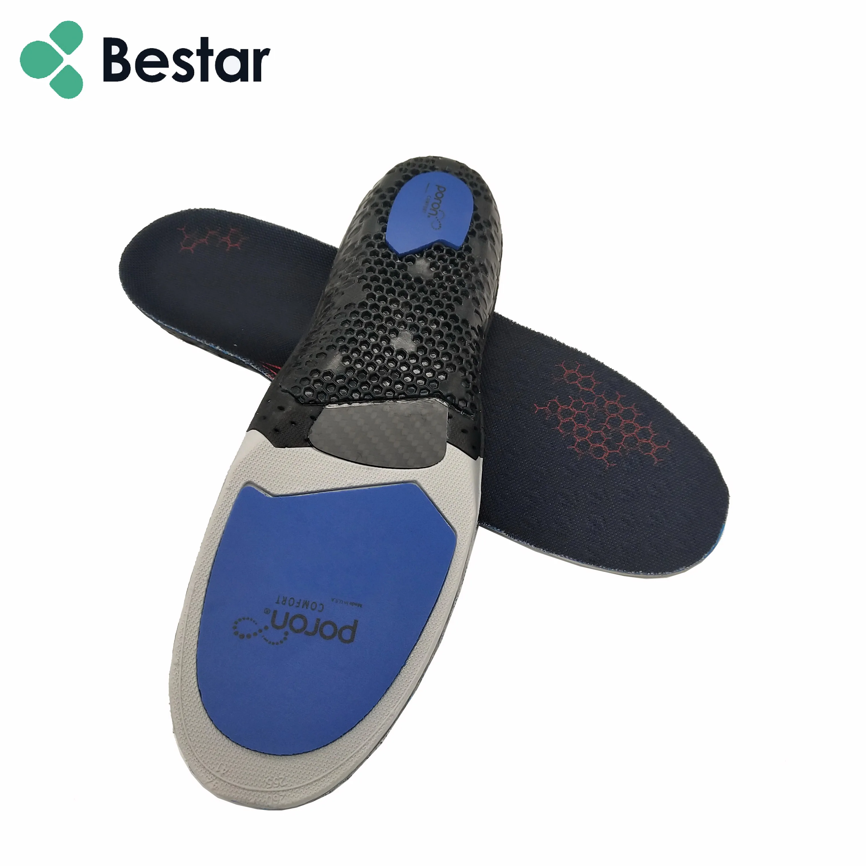Rigid Carbon Fiber Insole Flat Foot Arch Support Shoe Insoles For Plantar Fasciitis Poron Gel Insoles