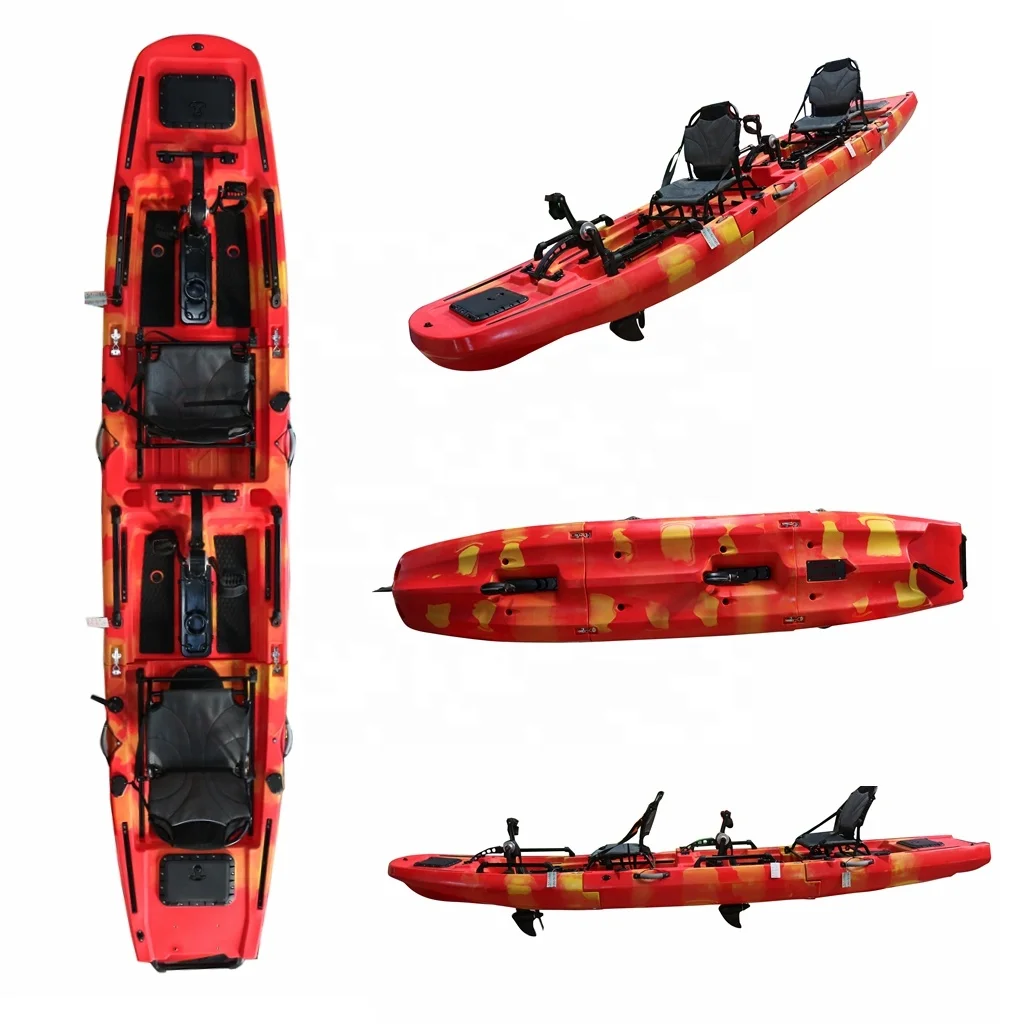 Hot Sale Modular Detachable Fishing Pedal 2 Person Kayak Three Section Electric Trolling Motor PE Customized 3 Years Pedal Canoe