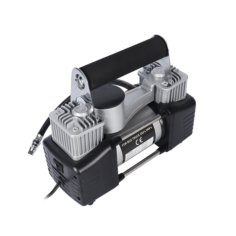 12 volt mini air compressor for truck metal car air pump with double cylinder 150PSI MAX pressure