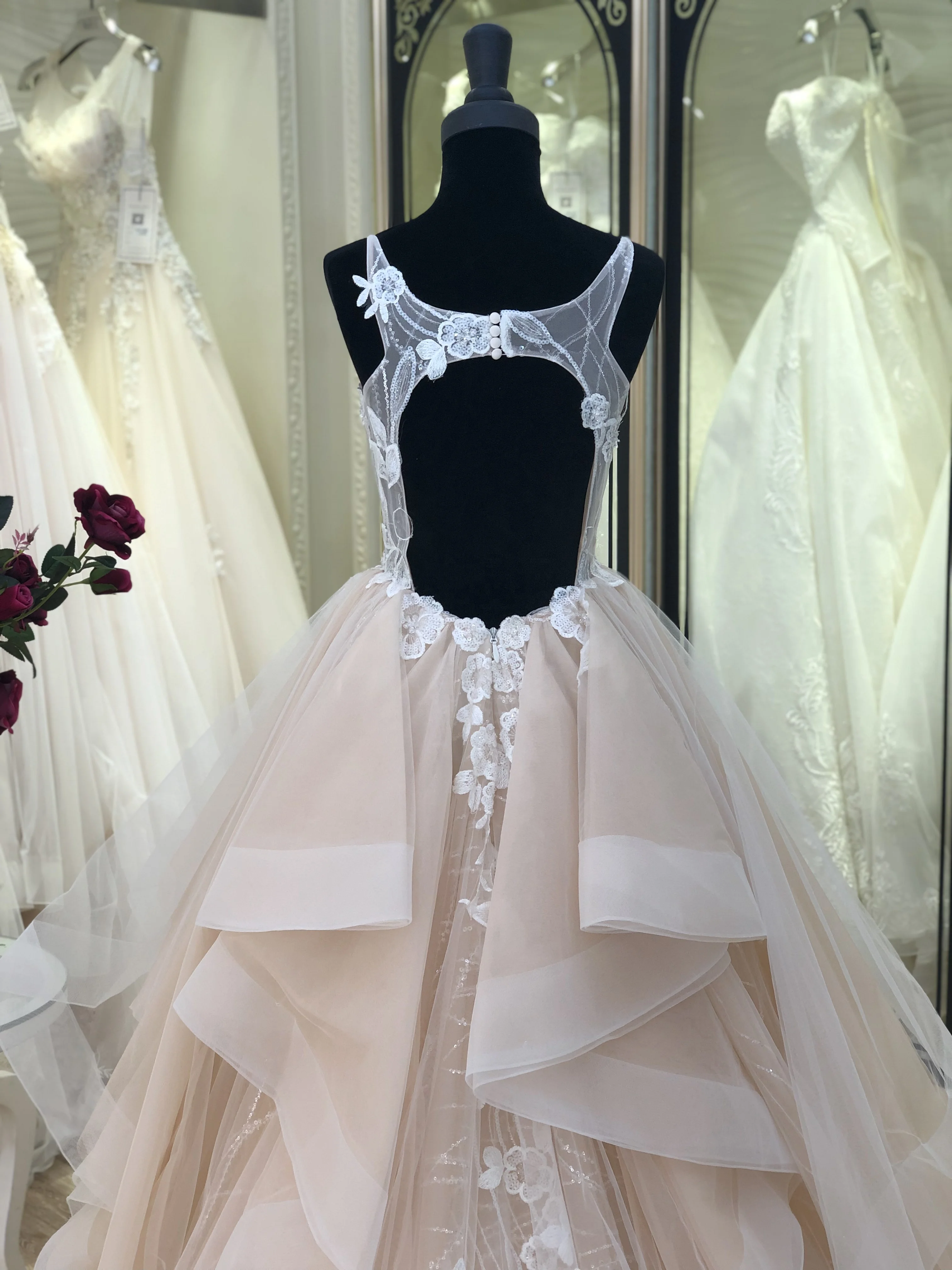 vestidos de noiva 2022 High quality ruffles spaghetti strap  wedding dresses ball gowns for women