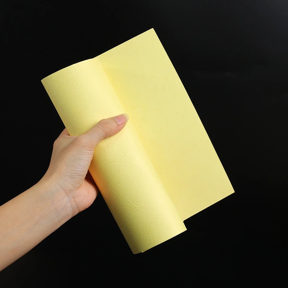 Wholesale A4 Embossed Paper Cover Book Binding Cover  leather grain paper School Office  Use Book Cover